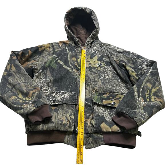 Vintage Moss Oak Apparel Men's Insulated Jacket Hooded BreakUp Size Youth XL Y2K - Picture 4 of 13